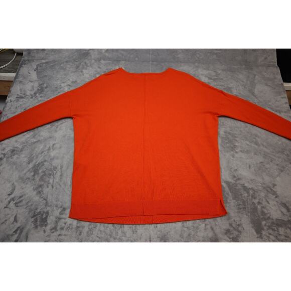 Chicos Womens Shirt 0 Orange Casual Lightweight Long Sleeve Plus Size Crewneck - Picture 13 of 16